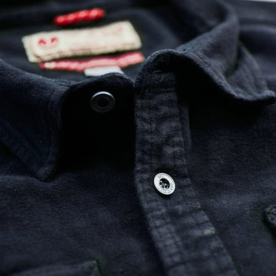 Iron & Resin - Journeyman Moleskin Shirt - Navy Blue