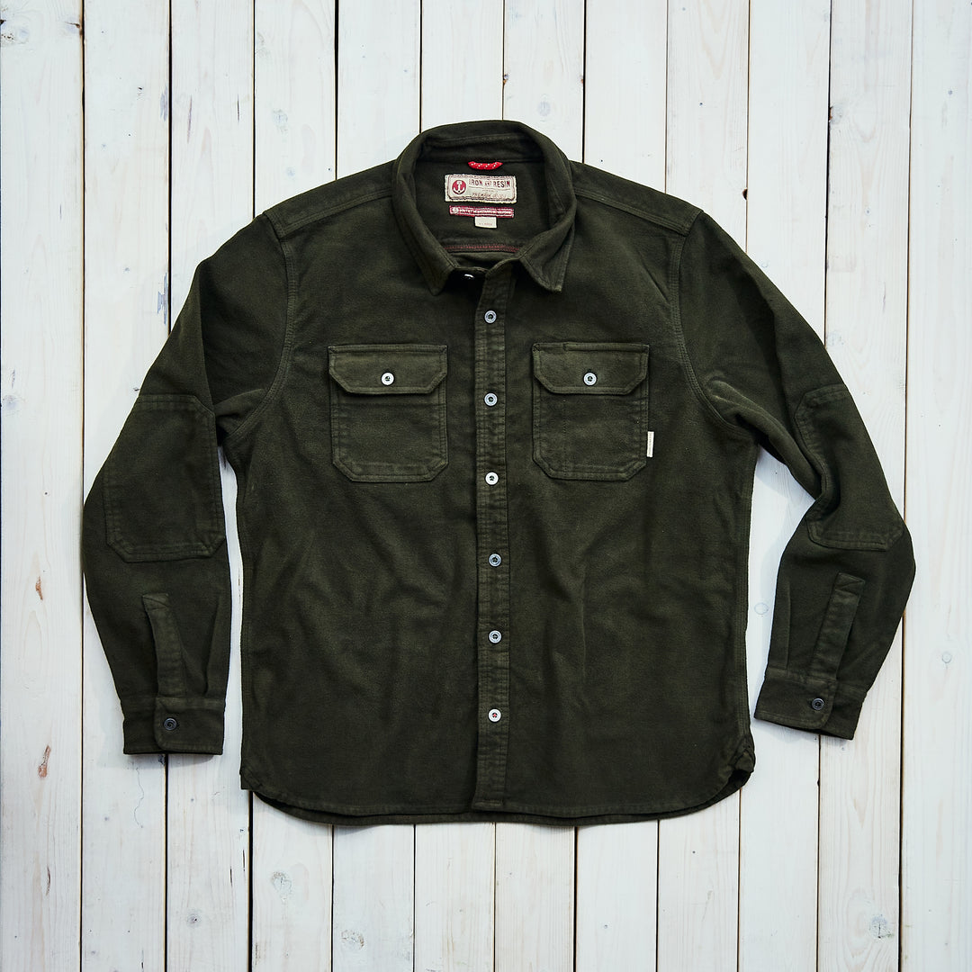 Iron & Resin - Journeyman Moleskin Shirt - Green