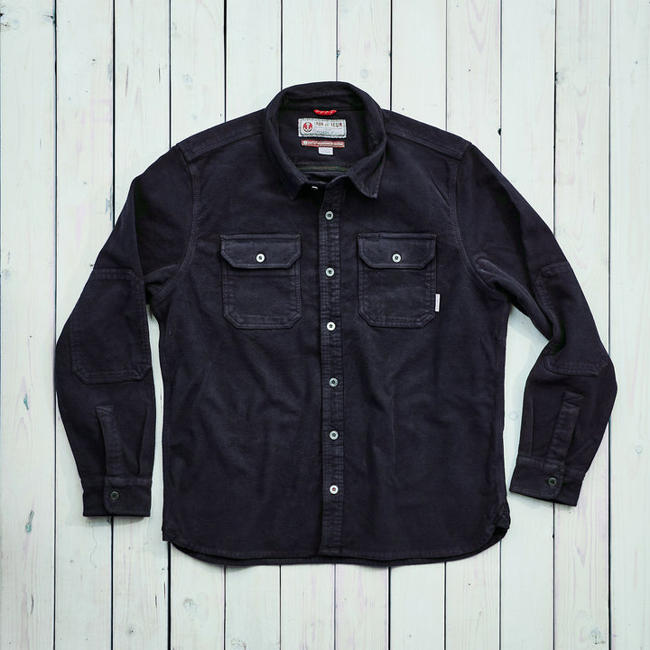 Iron & Resin - Journeyman Moleskin Shirt - Navy Blue