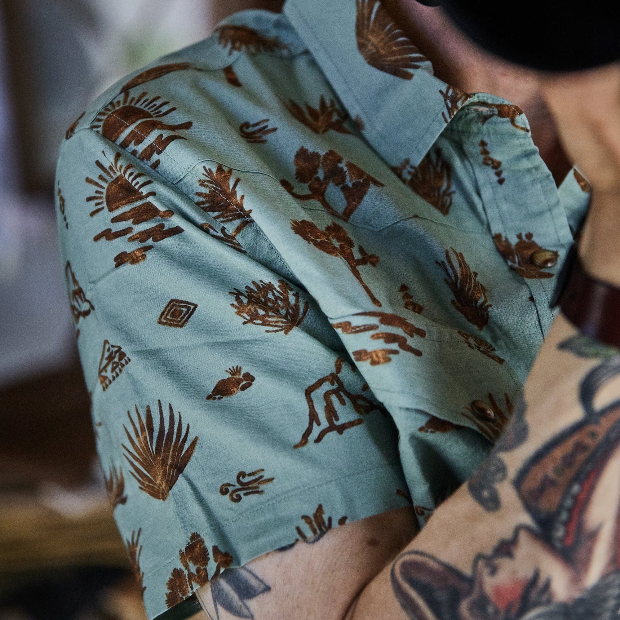 Pendleton - LARAMIE SHIRT SS YUCA VALLEY GREEN -