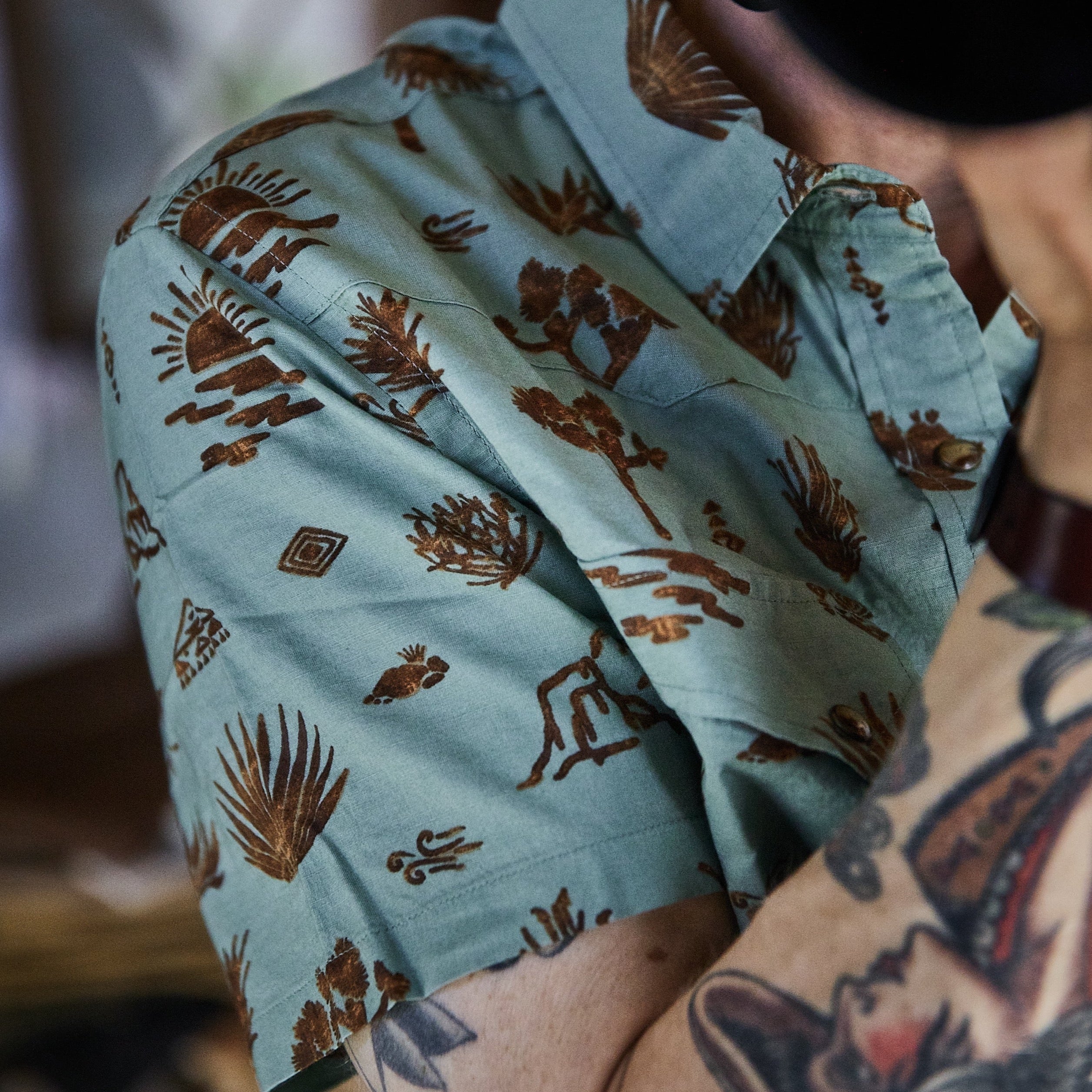 Pendleton - LARAMIE SHIRT SS YUCA VALLEY GREEN -