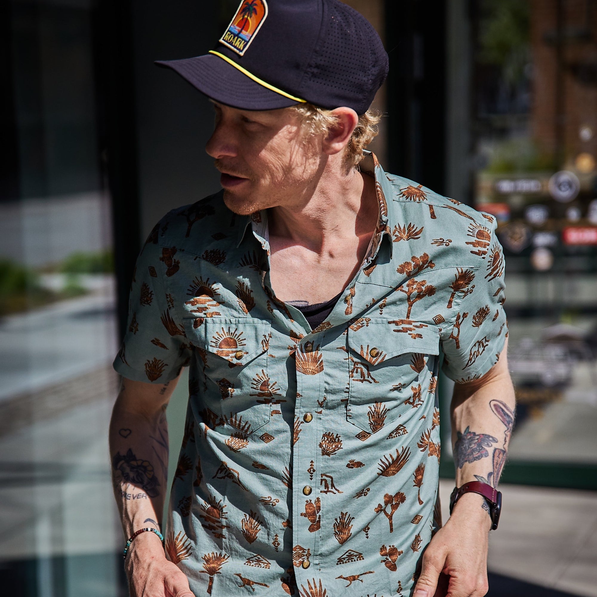 Pendleton - LARAMIE SHIRT SS YUCA VALLEY GREEN -