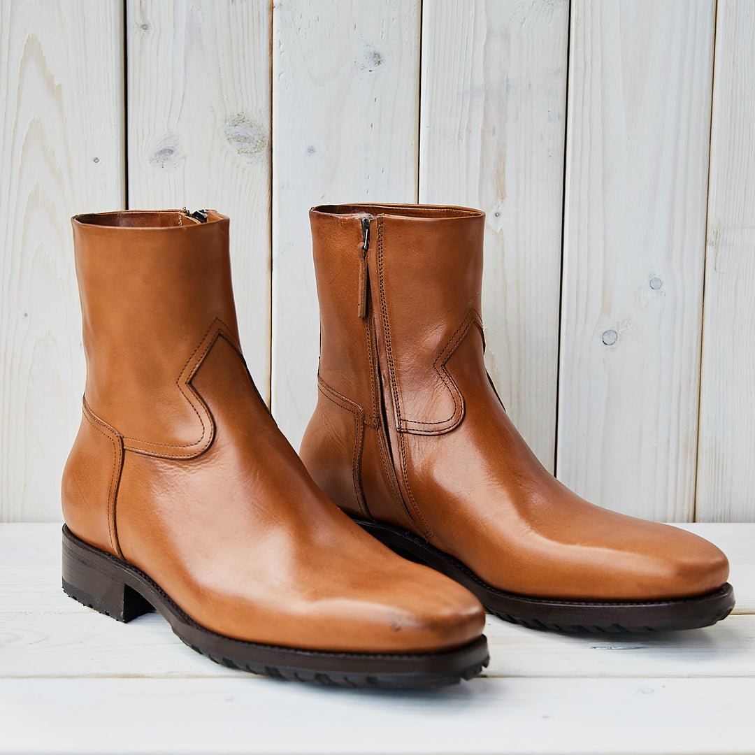 Oodoo Boots - ANTON - Cognac Tan Leather