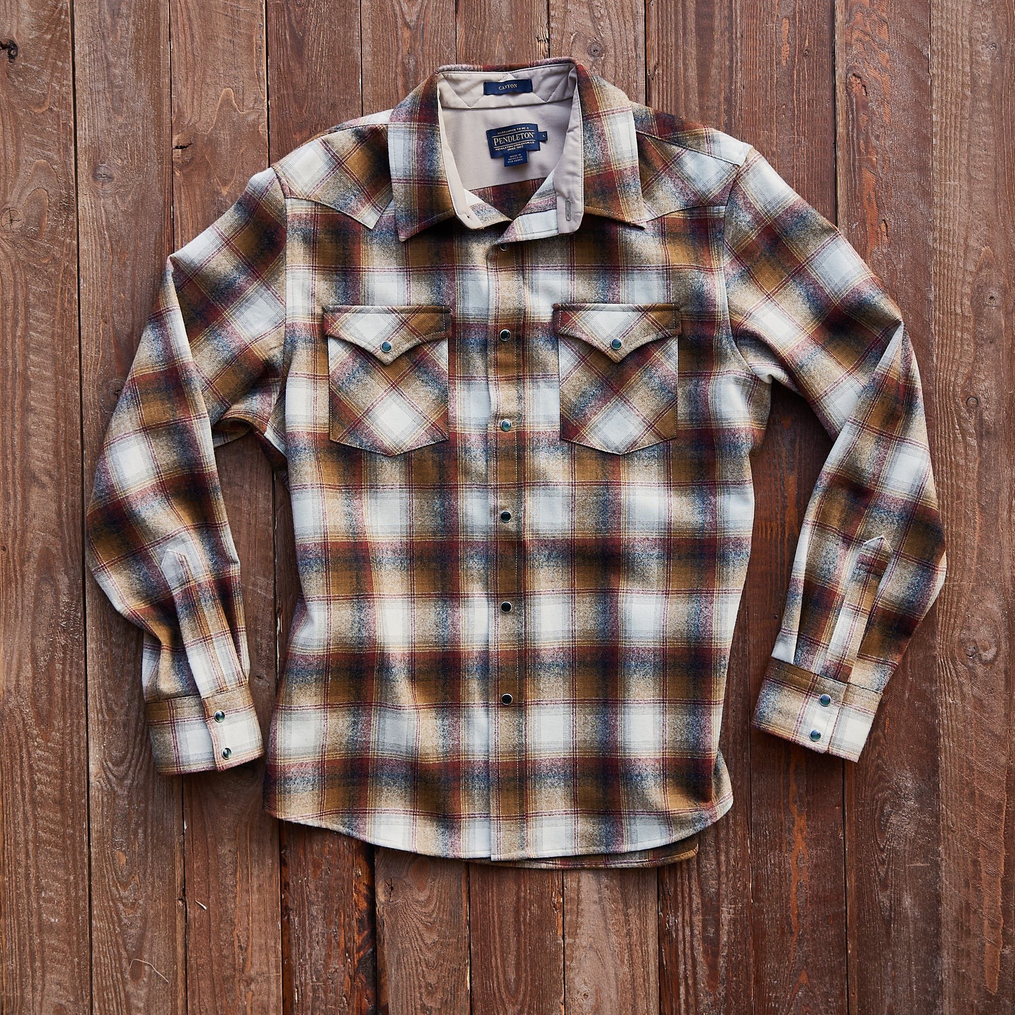 Pendleton USA - Western Canyon Wool Shirt - Copper/Brown