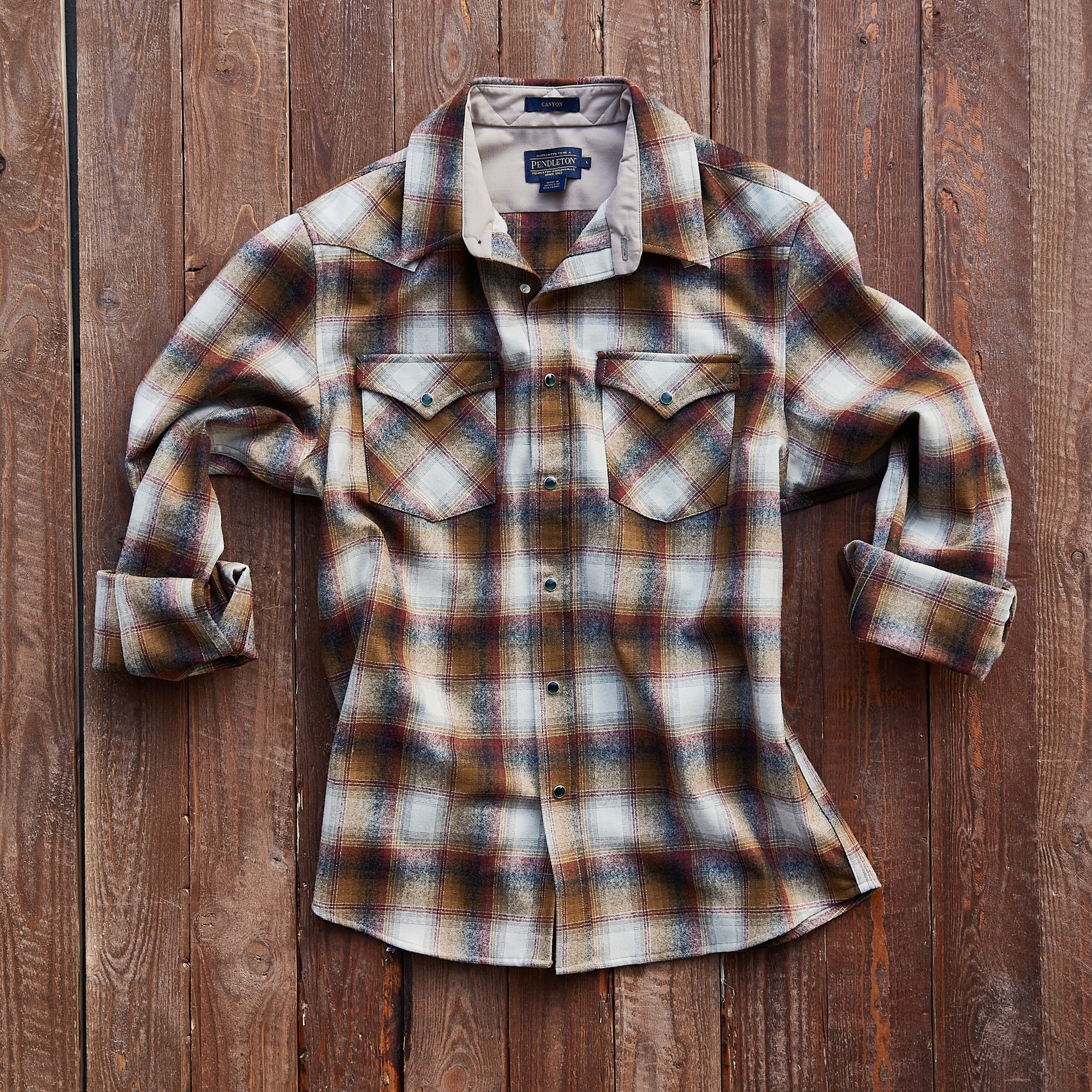 Pendleton USA - Western Canyon Wool Shirt - Copper/Brown