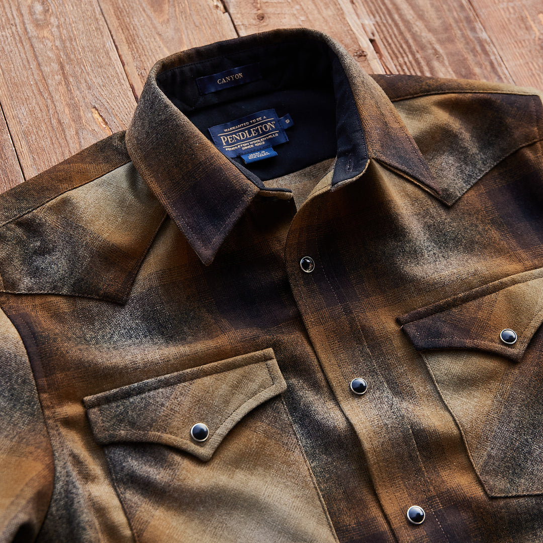 Pendleton USA - Western Canyon Wool Shirt - Brown/Ombre