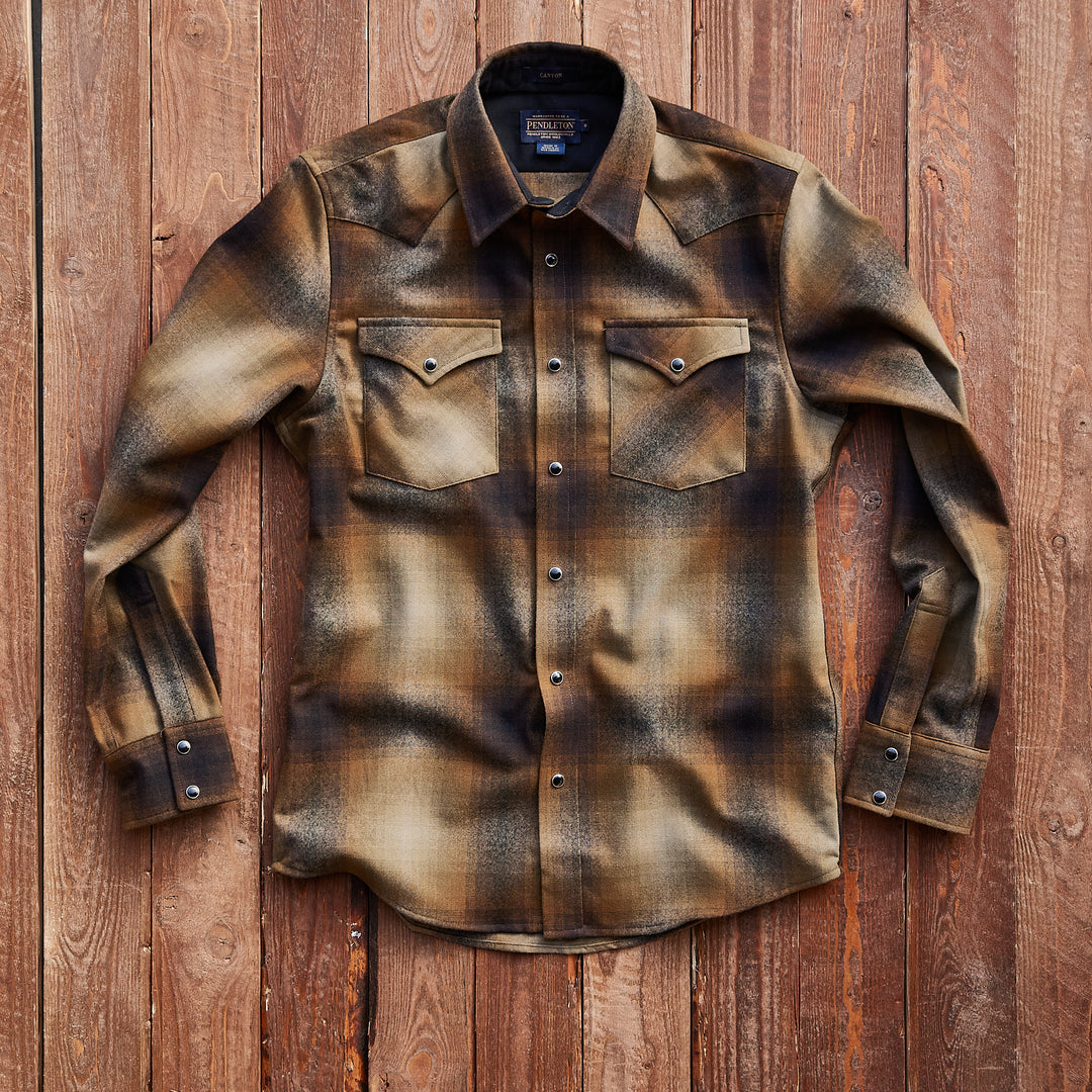 Pendleton USA - Western Canyon Wool Shirt - Brown/Ombre