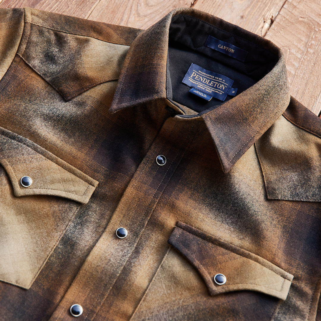 Pendleton USA - Western Canyon Wool Shirt - Brown/Ombre