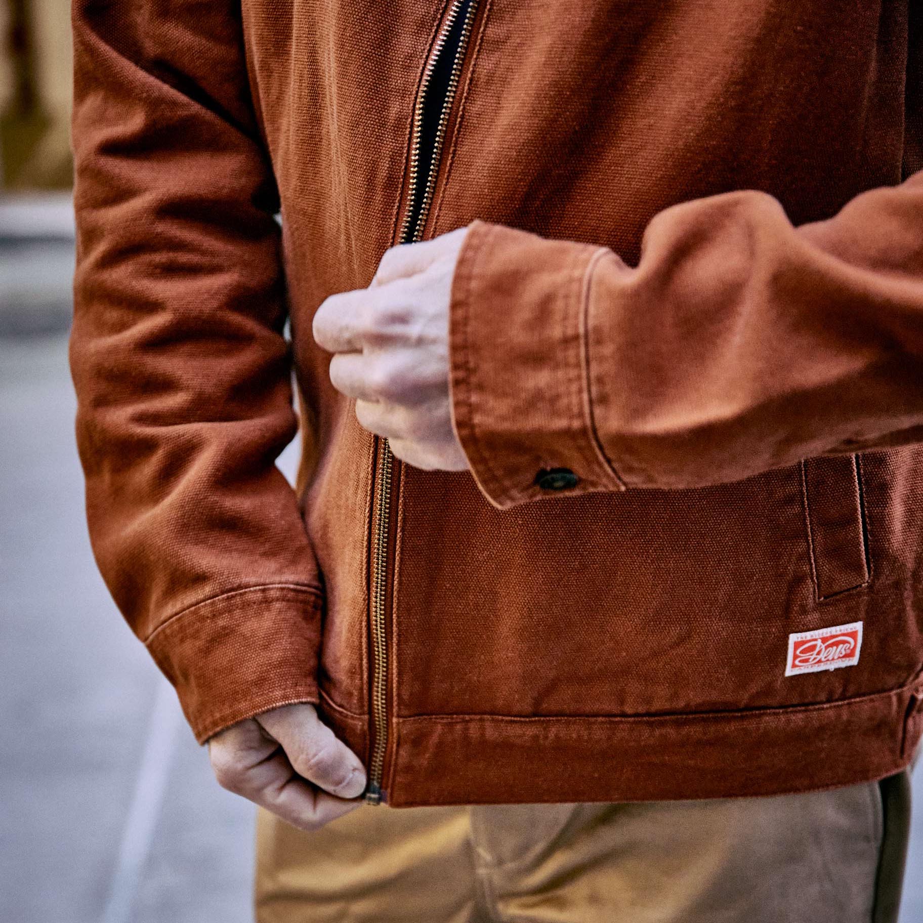 Deus ex machina - hawk canvas jacket - brown