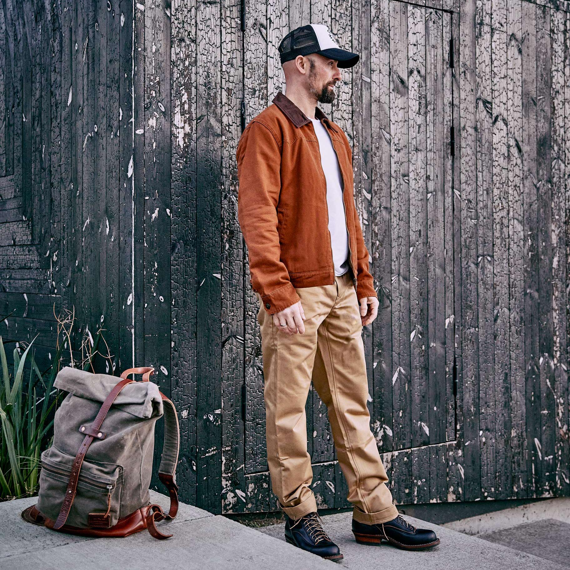 Deus ex machina - hawk canvas jacket - brown