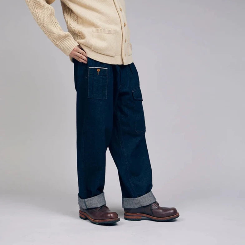 Nigel Cabourn - BRITISH ARMY PANT LOOSE DENIM BLUE