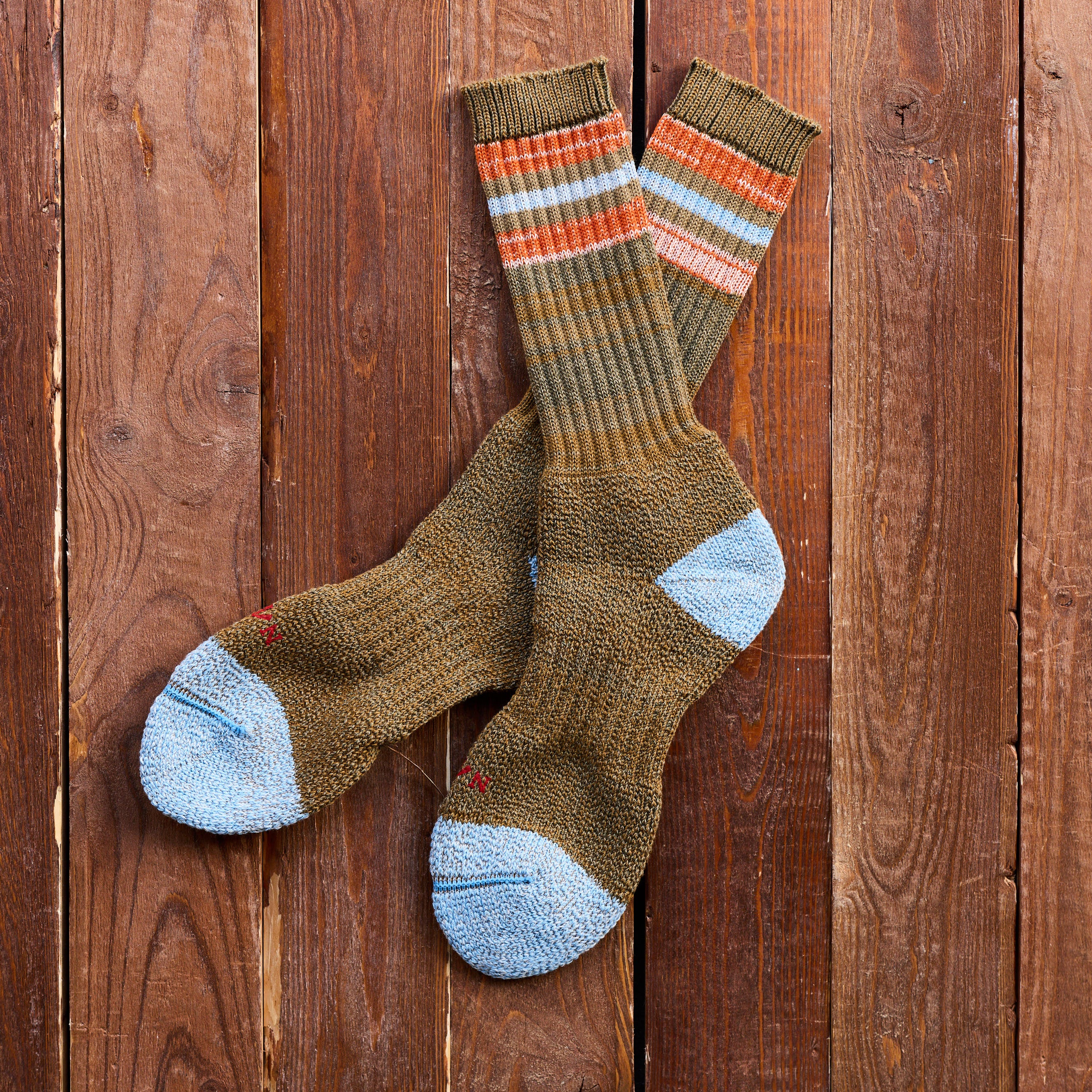 Nigel Cabourn - Border Socks - Bomuld - Grøn