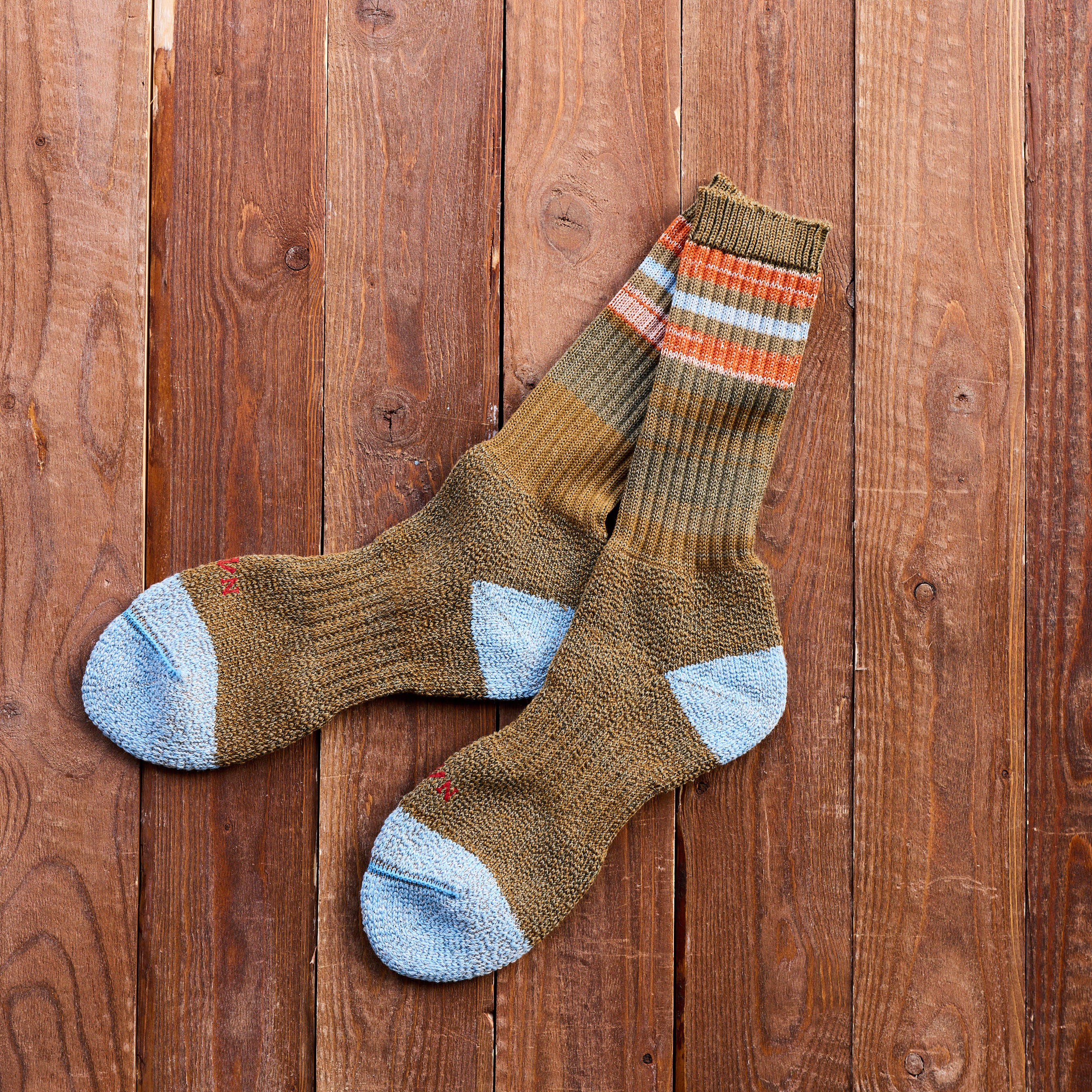 Nigel Cabourn - Border Socks - Bomuld - Grøn