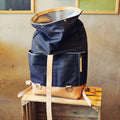 Kalos & Sons - Denim/leather backpack