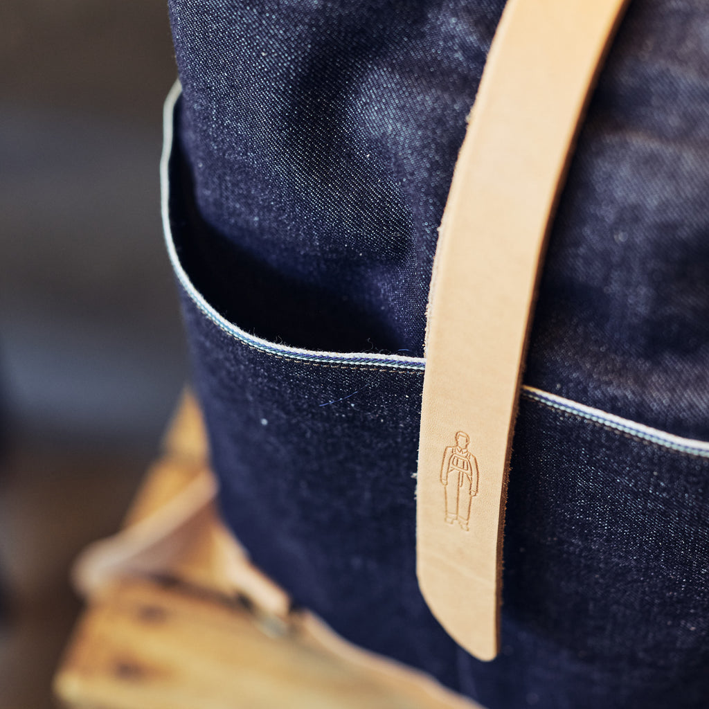 Kalos & Sons - Denim/læder rygsæk