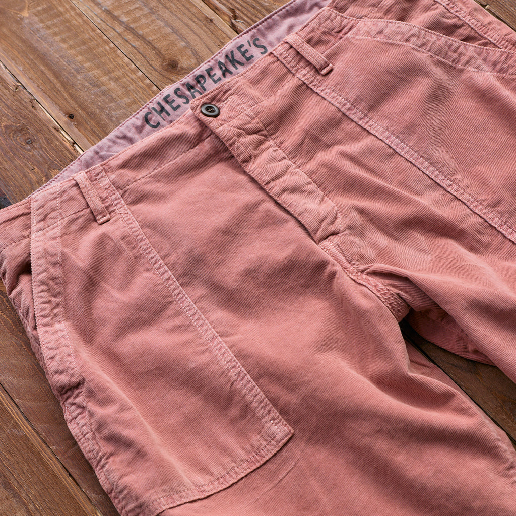 CHESAPEAKE'S - Fatigue Shorts - Fløjl - Coral