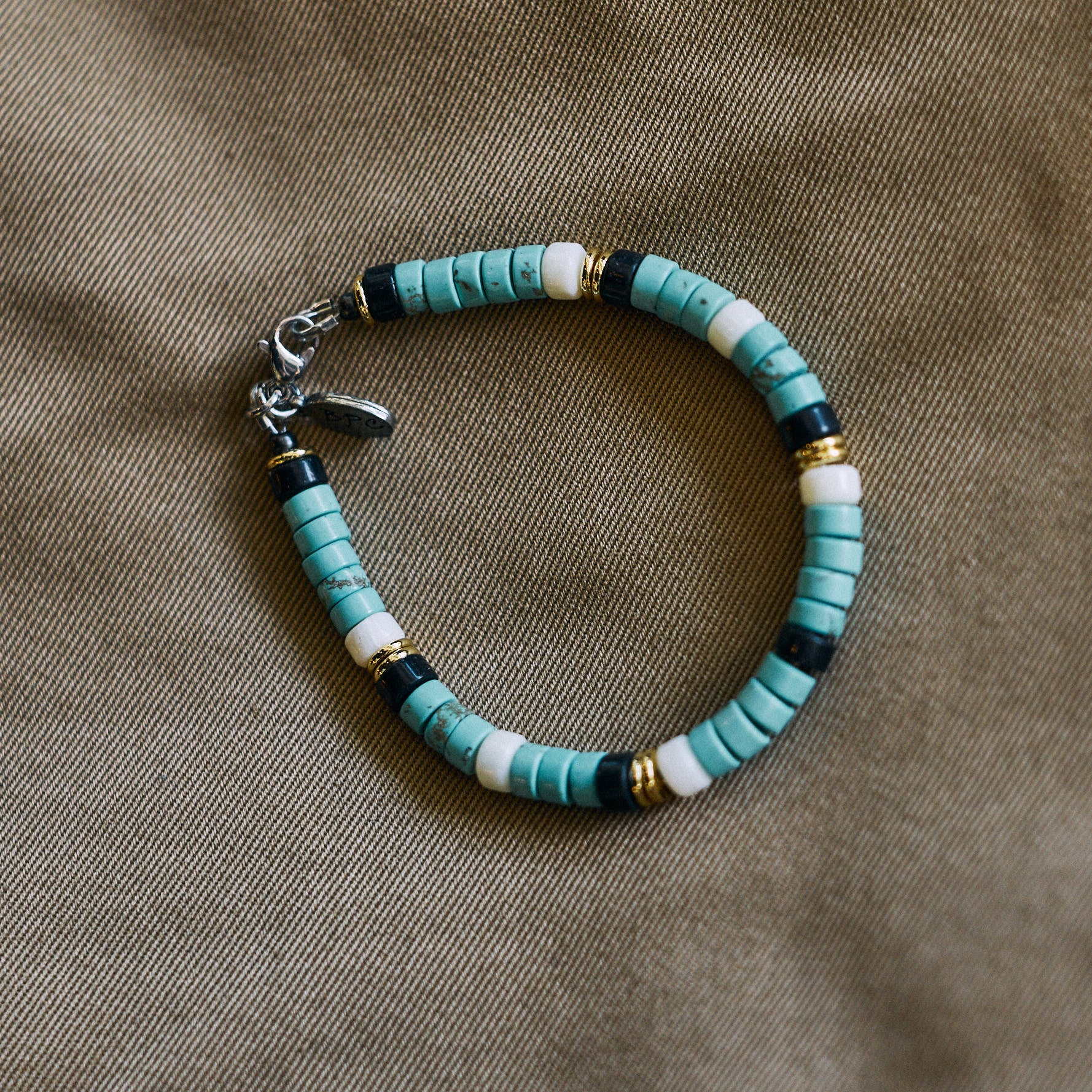 Black Pearl - Armbånd - Jasper Turquoise Heishi