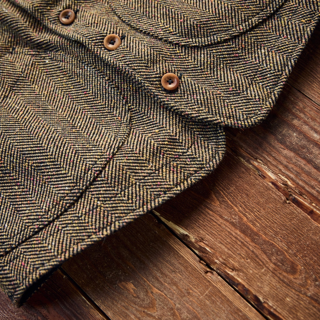 Captain Santors - Wool Vest - Brown/Yellow