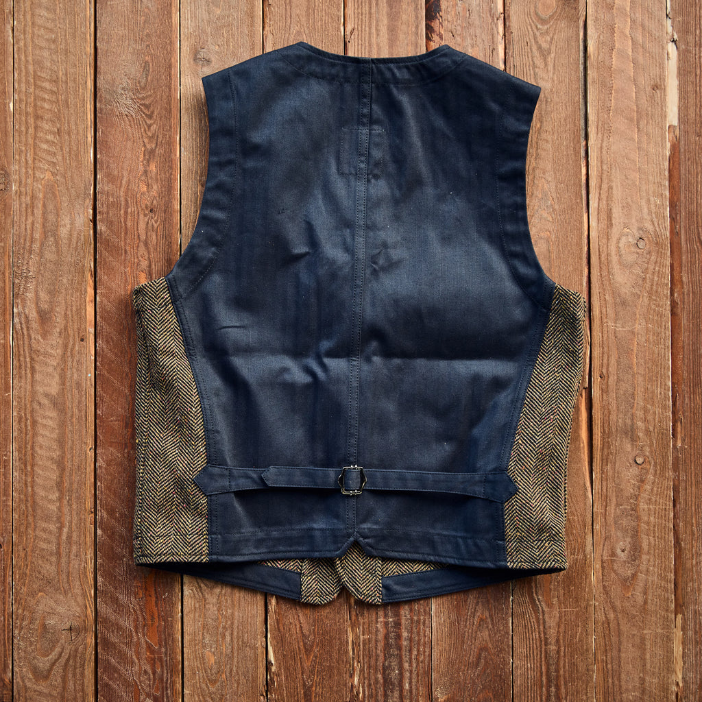 Captain Santors - Wool Vest - Brown/Yellow