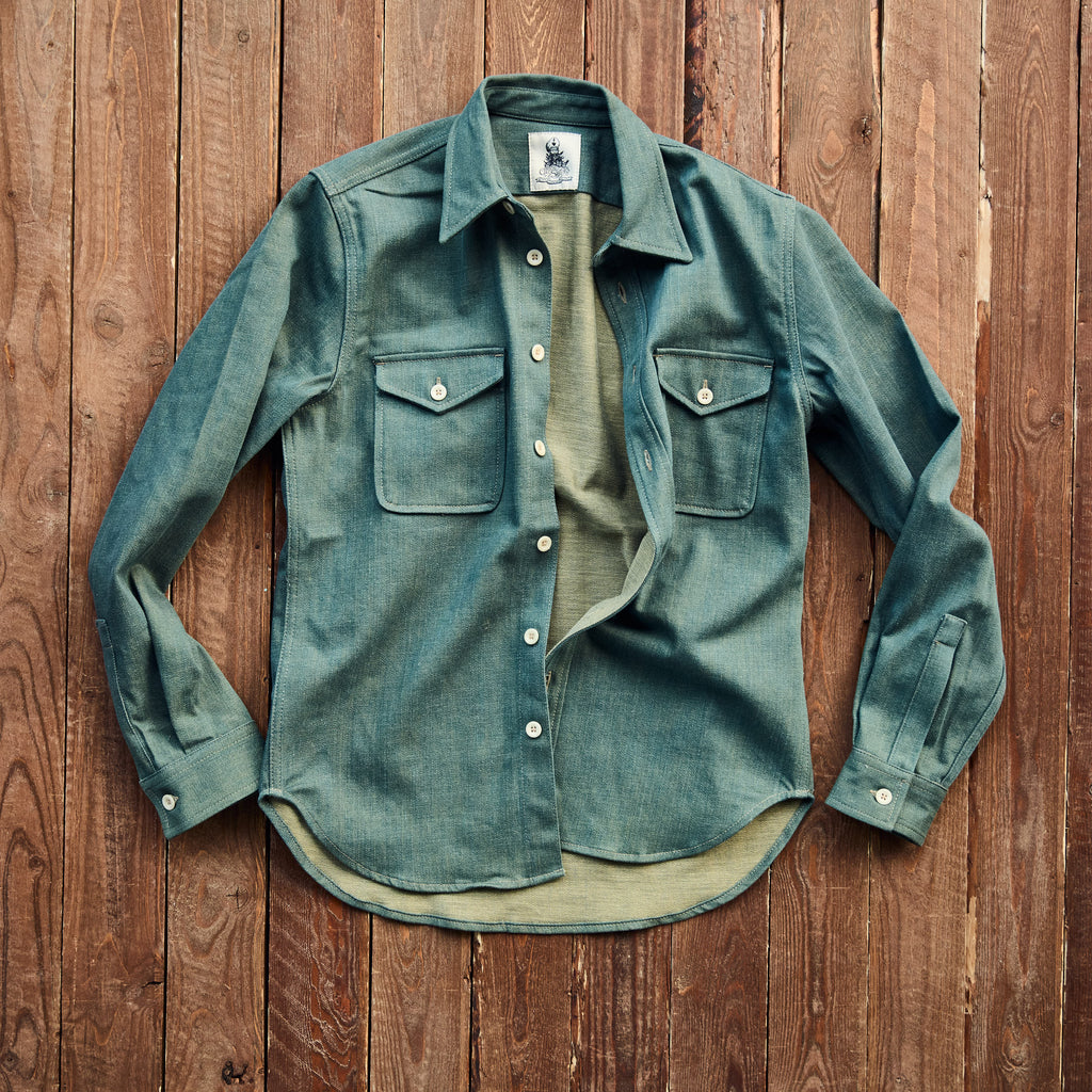 Captain Santors - Vintage Denim Shirt V1 - Teal