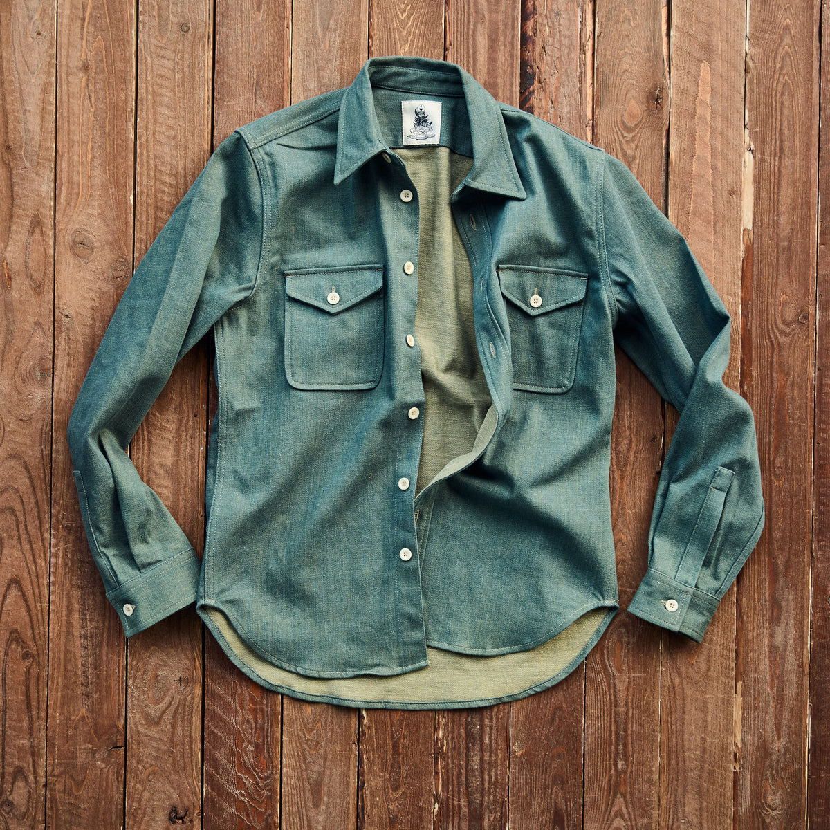 Captain Santors - Vintage Denim Shirt V1 - Teal