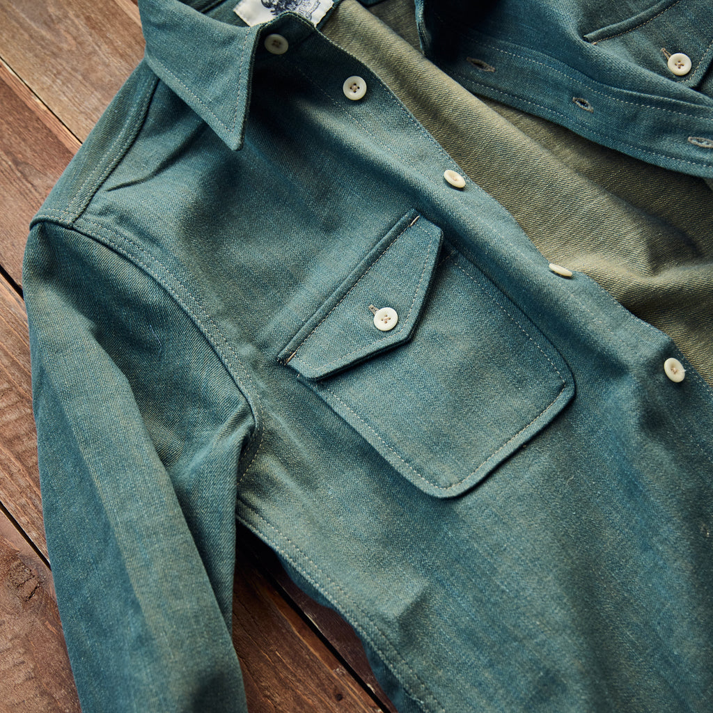 Captain Santors - Vintage Denim Shirt V1 - Teal