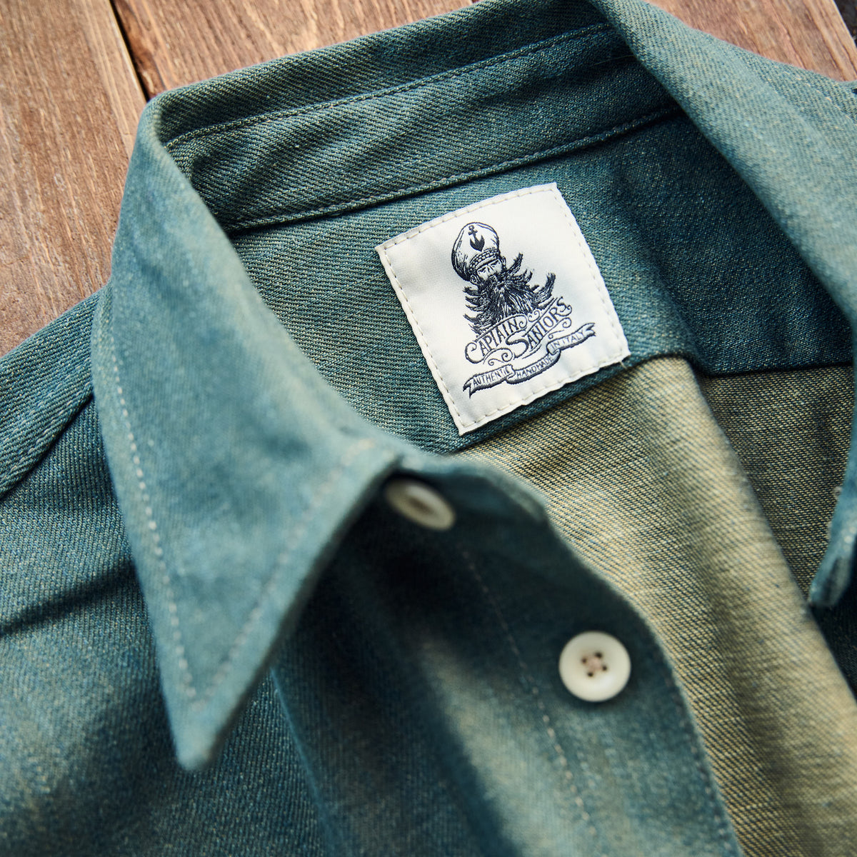 Captain Santors - Vintage Denim Shirt V1 - Teal