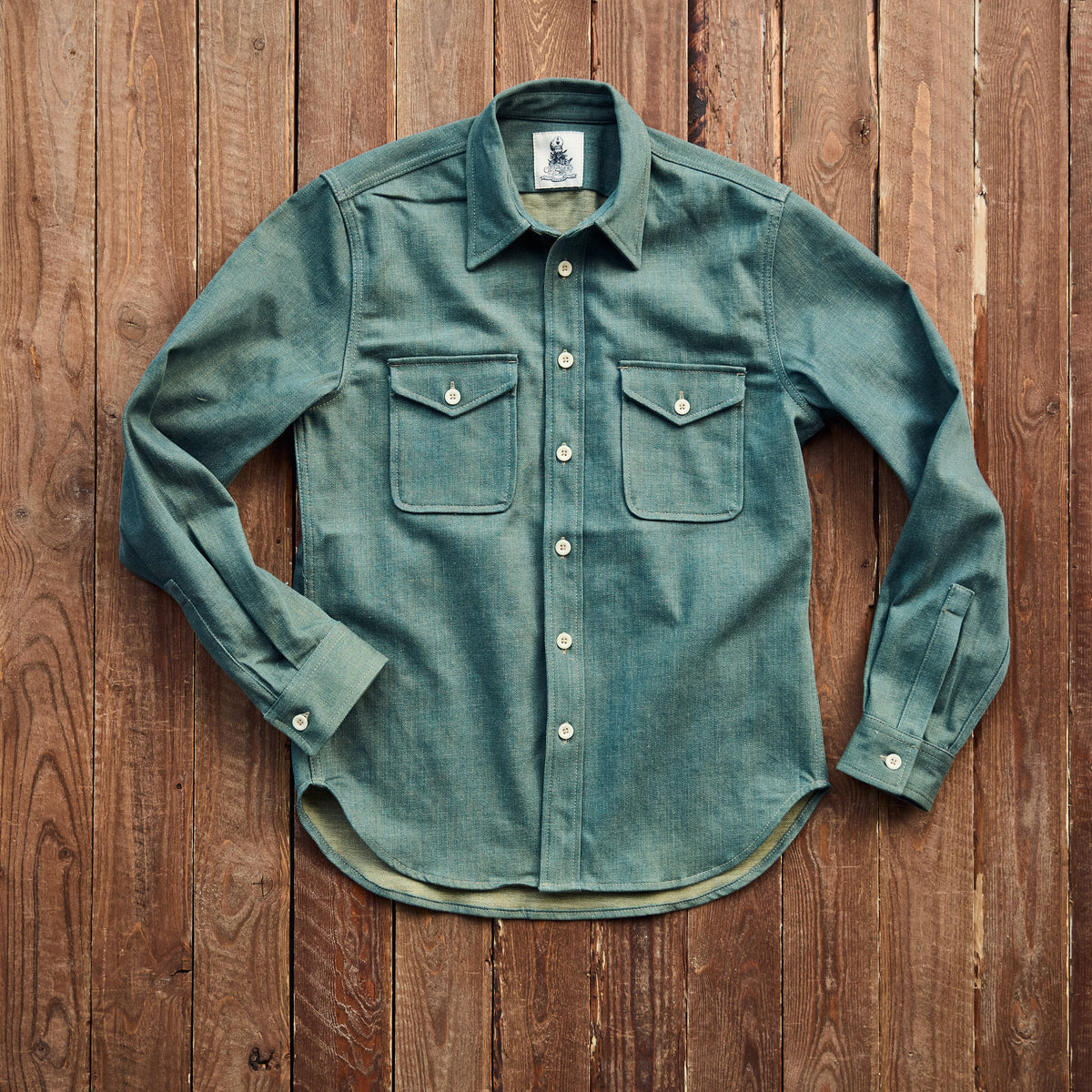 Captain Santors - Vintage Denim Shirt V1 - Teal