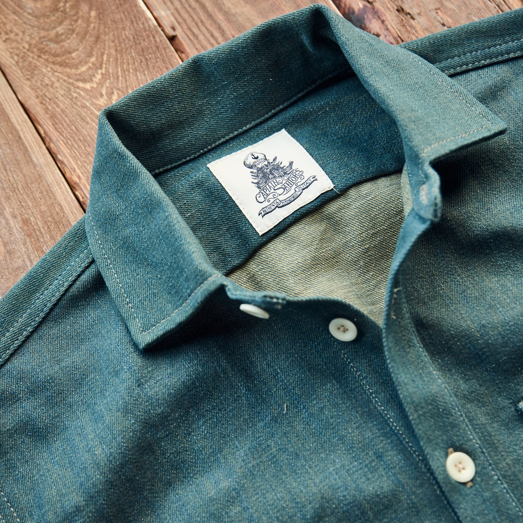 Captain Santors - Vintage Denim Shirt V2 - Teal