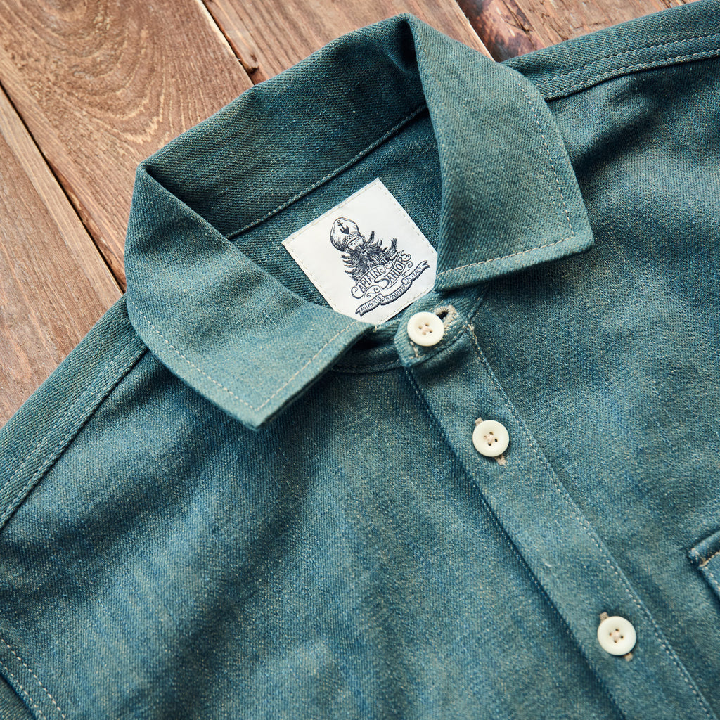 Captain Santors - Vintage Denim Shirt V2 - Teal