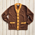 Captain Santors - Wool Collage Cardigan - BROWN