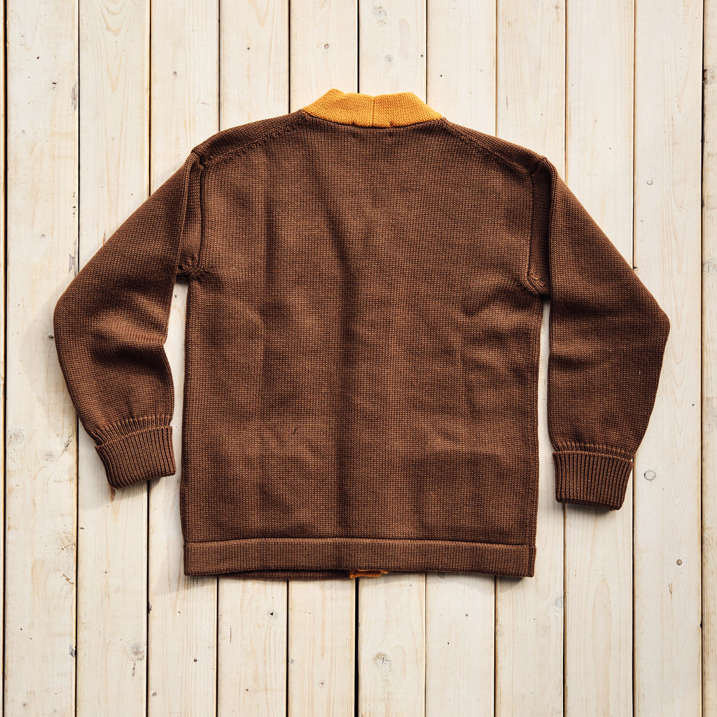 Captain Santors - Wool Collage Cardigan - BROWN