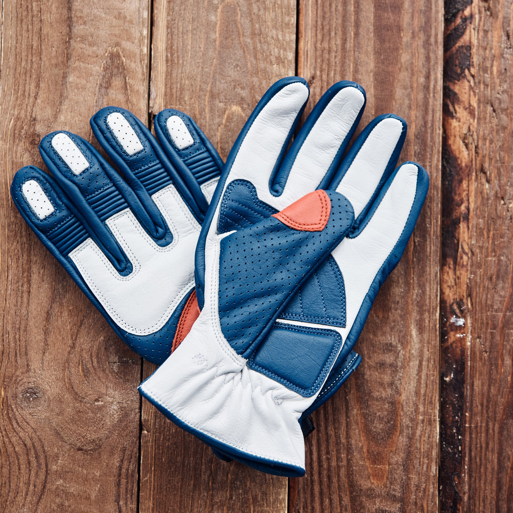 Age of Glory - Hero Leather Gloves - Blue White Red