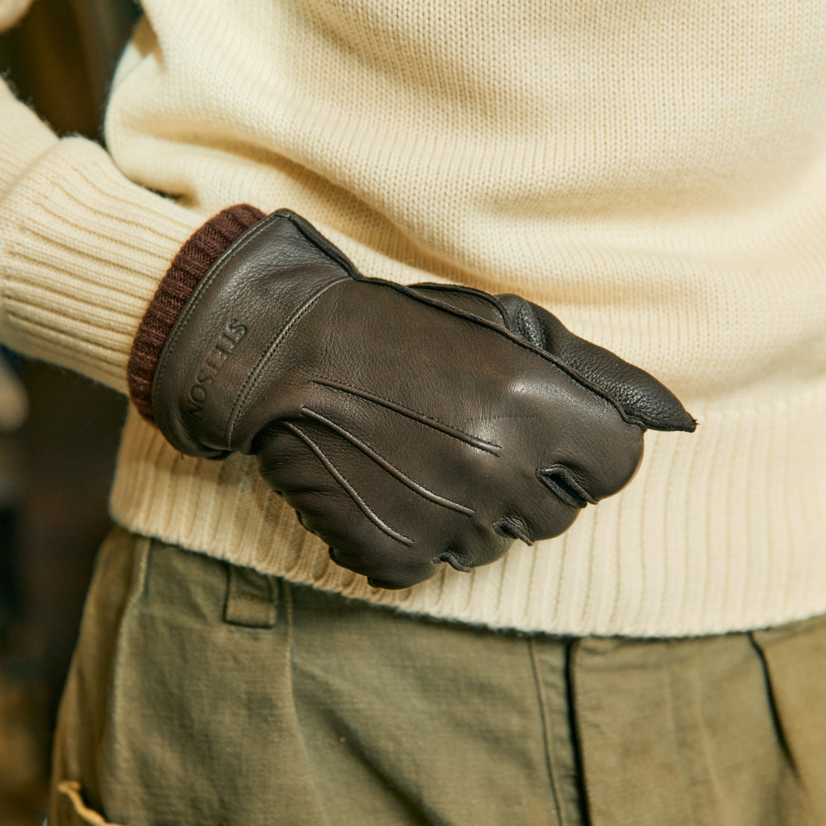 Stetson - Handsker - Deer Leather / Cashmere