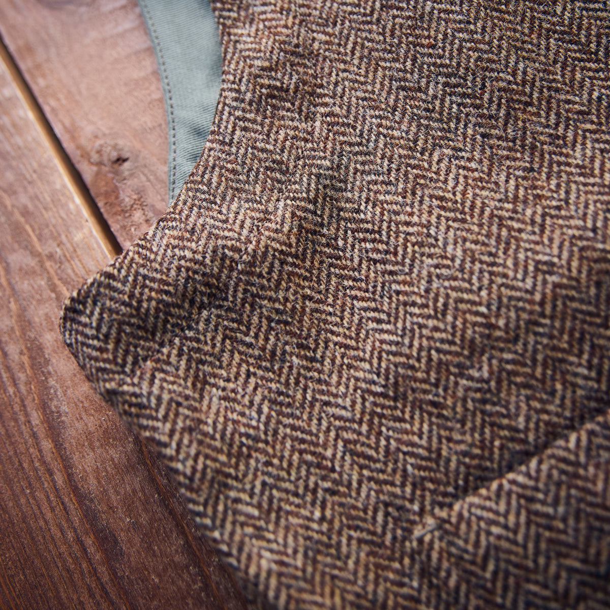 Captain Santors - Wool Vest - Brown/Green