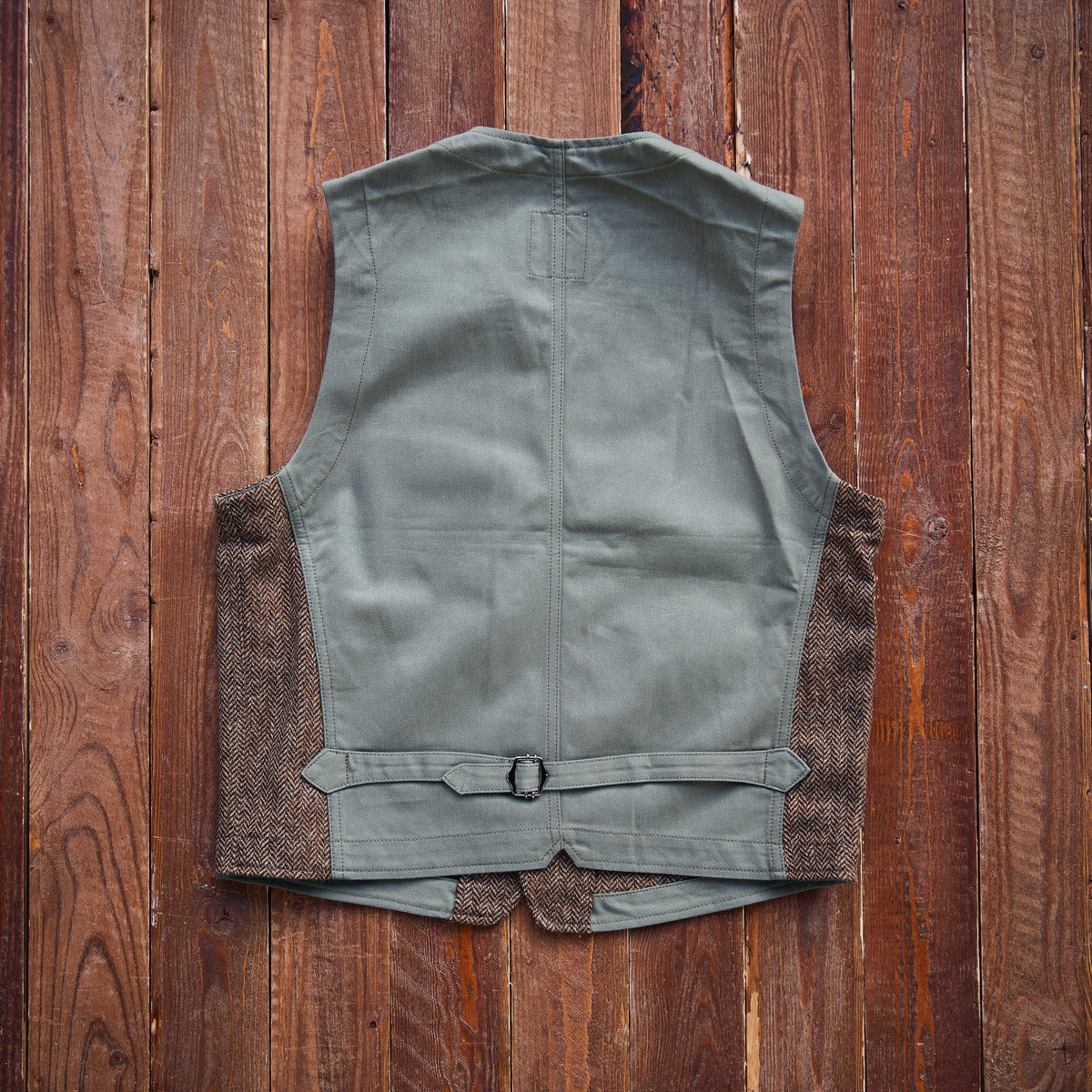 Captain Santors - Wool Vest - Brown/Green