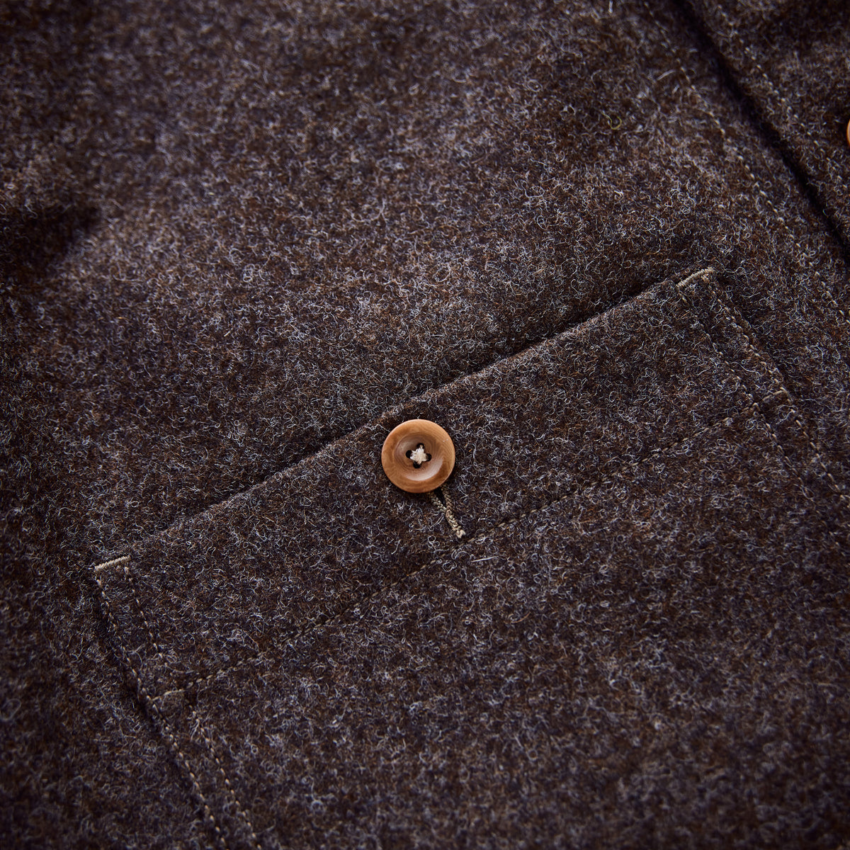 Captain Santors - Wool Felt Vest -  Dark brown/Green