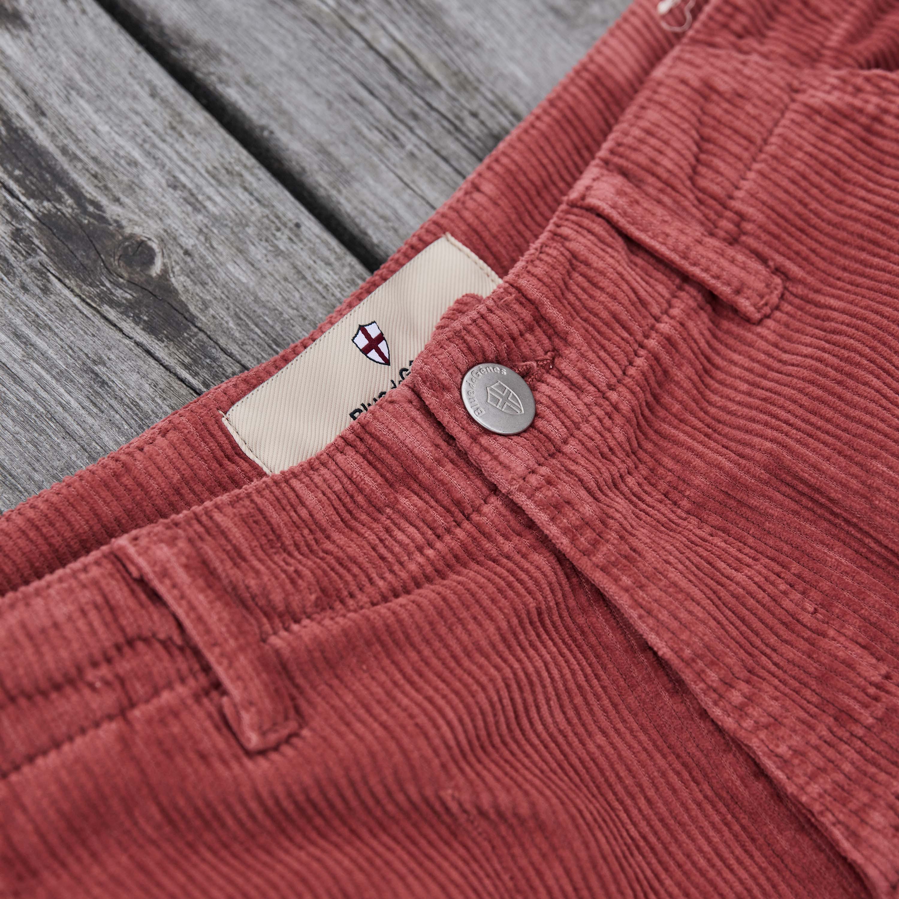 Blue De Genes - Floyd Cord Shorts - Lys-Rød