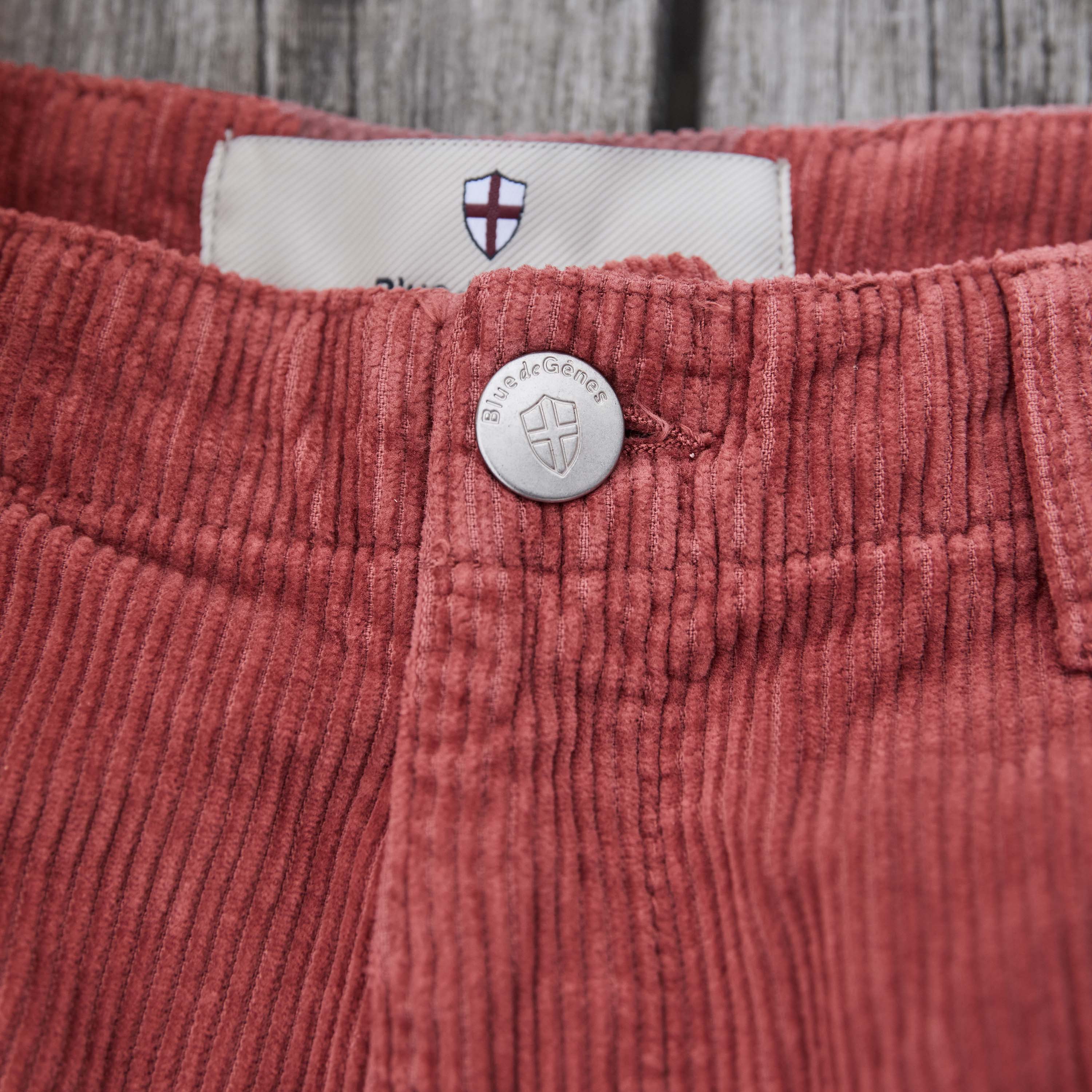 Blue De Genes - Floyd Cord Shorts - Lys-Rød