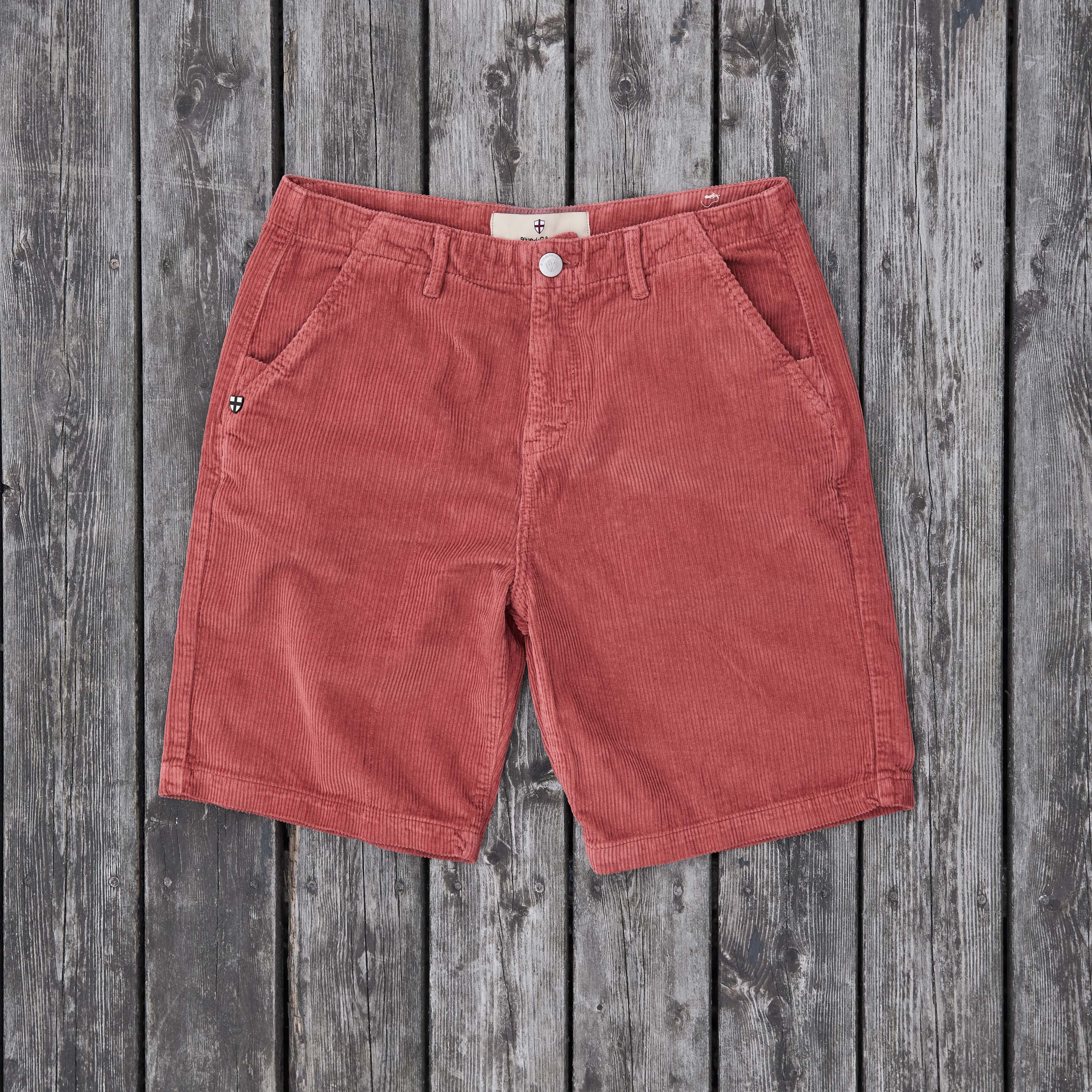 Blue De Genes - Floyd Cord Shorts - Lys-Rød