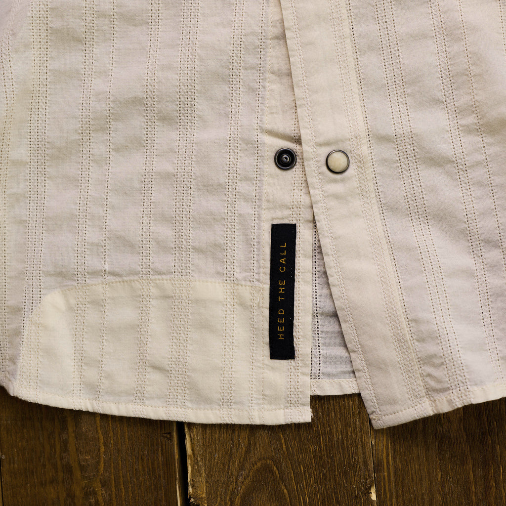 Howler Brothers - H Bar B - Snapshirt - Eyelet Stripe Off White