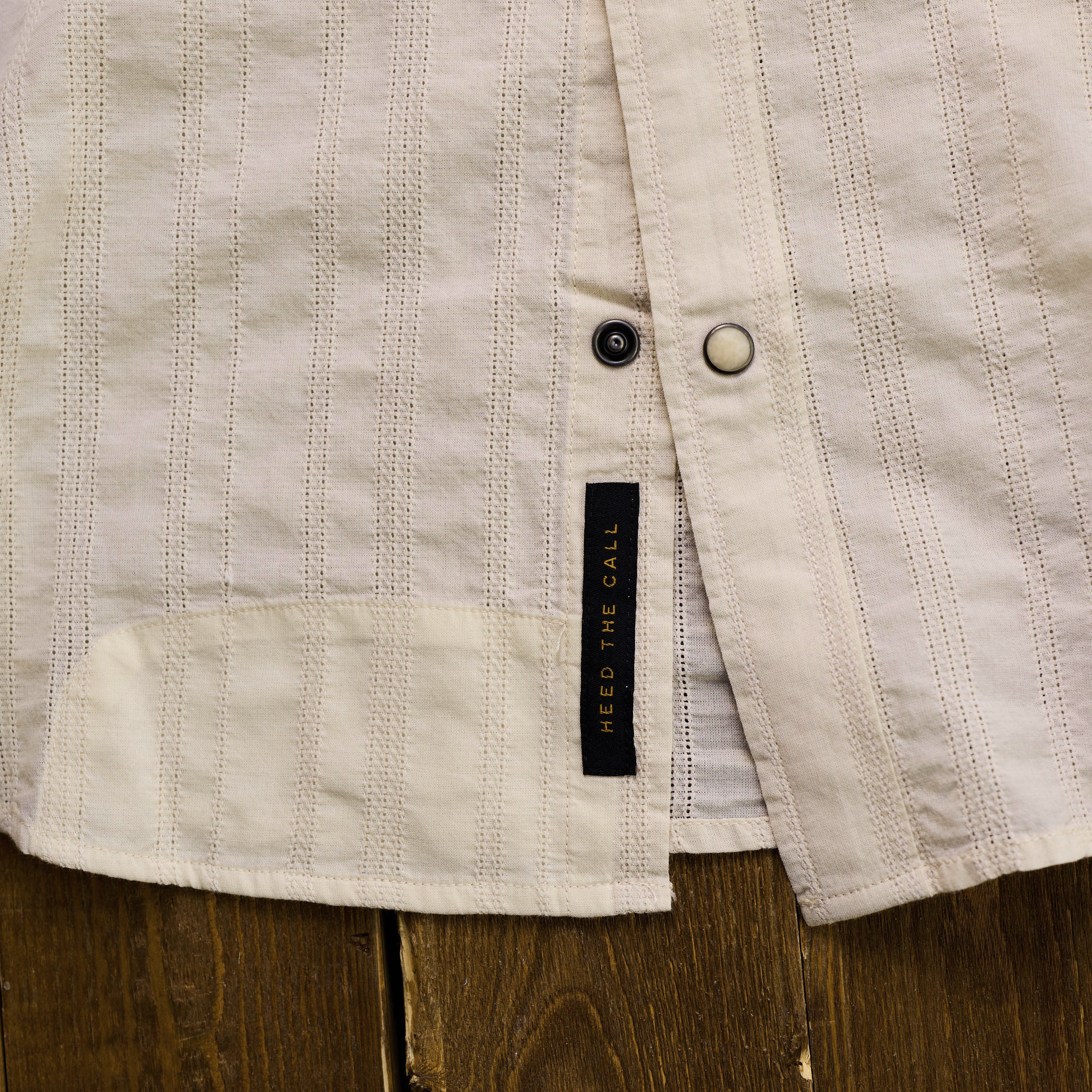 Howler Brothers - H Bar B - Snapshirt - Eyelet Stripe Off White