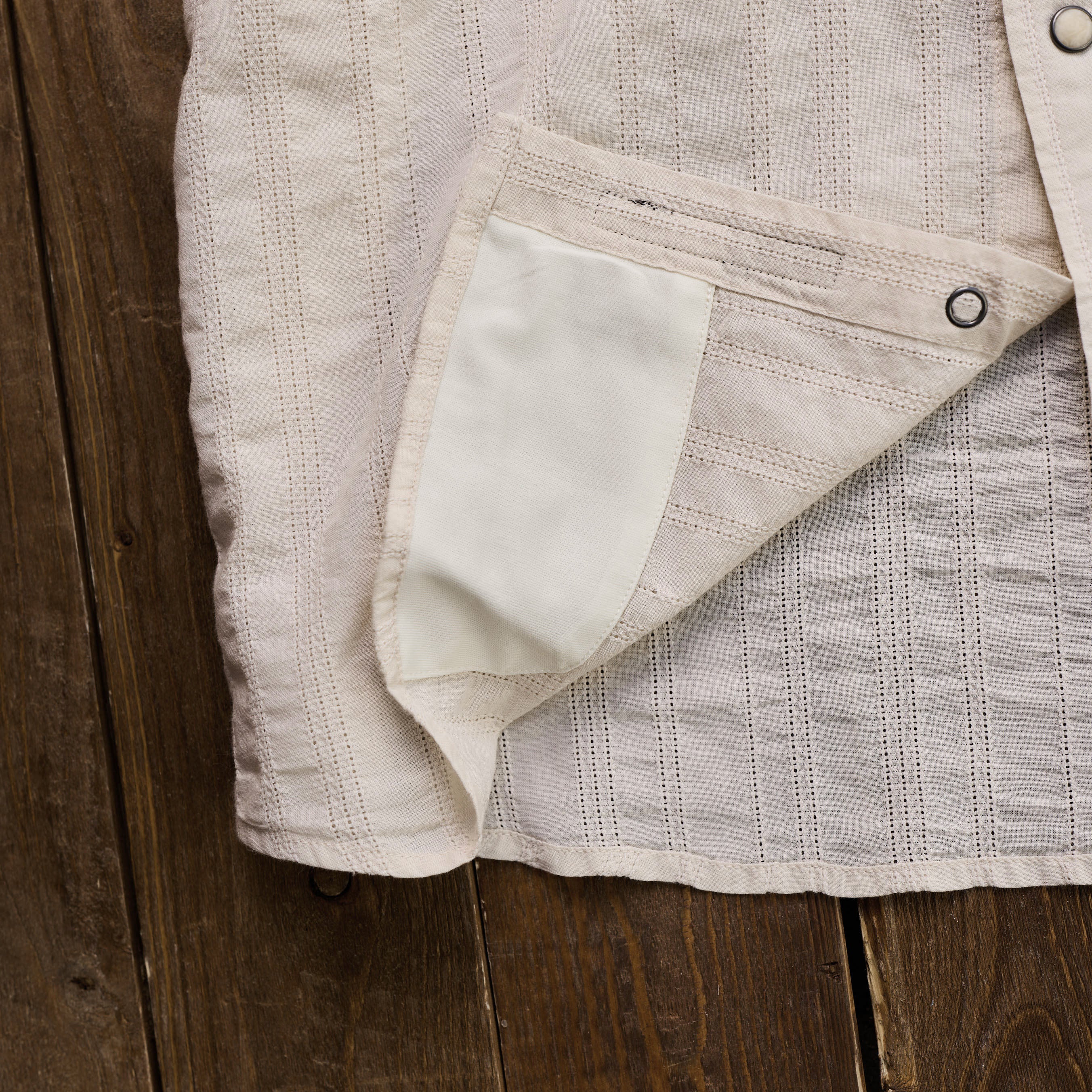 Howler Brothers - H Bar B - Snapshirt - Eyelet Stripe Off White