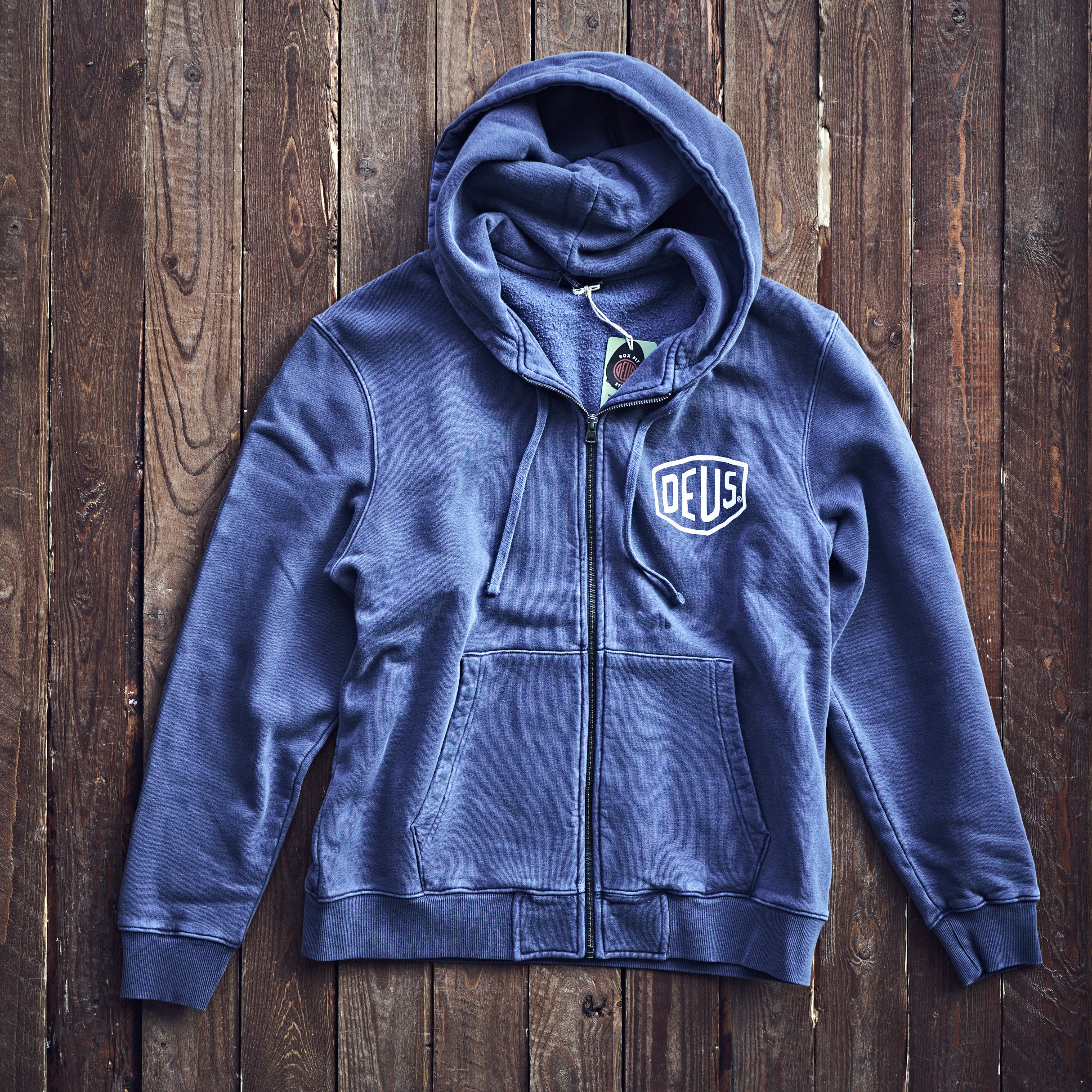 DEUS EX MACHINA - Shield Garment Dyed Zip Hoodie
