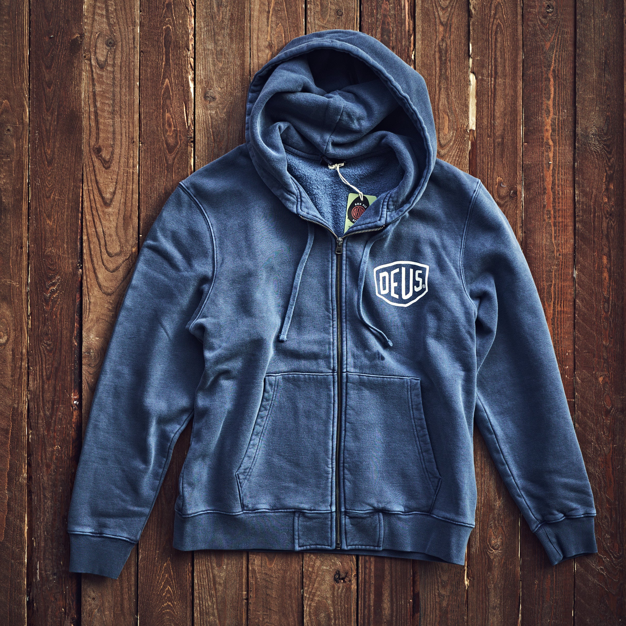 DEUS EX MACHINA - Shield Garment Dyed Zip Hoodie