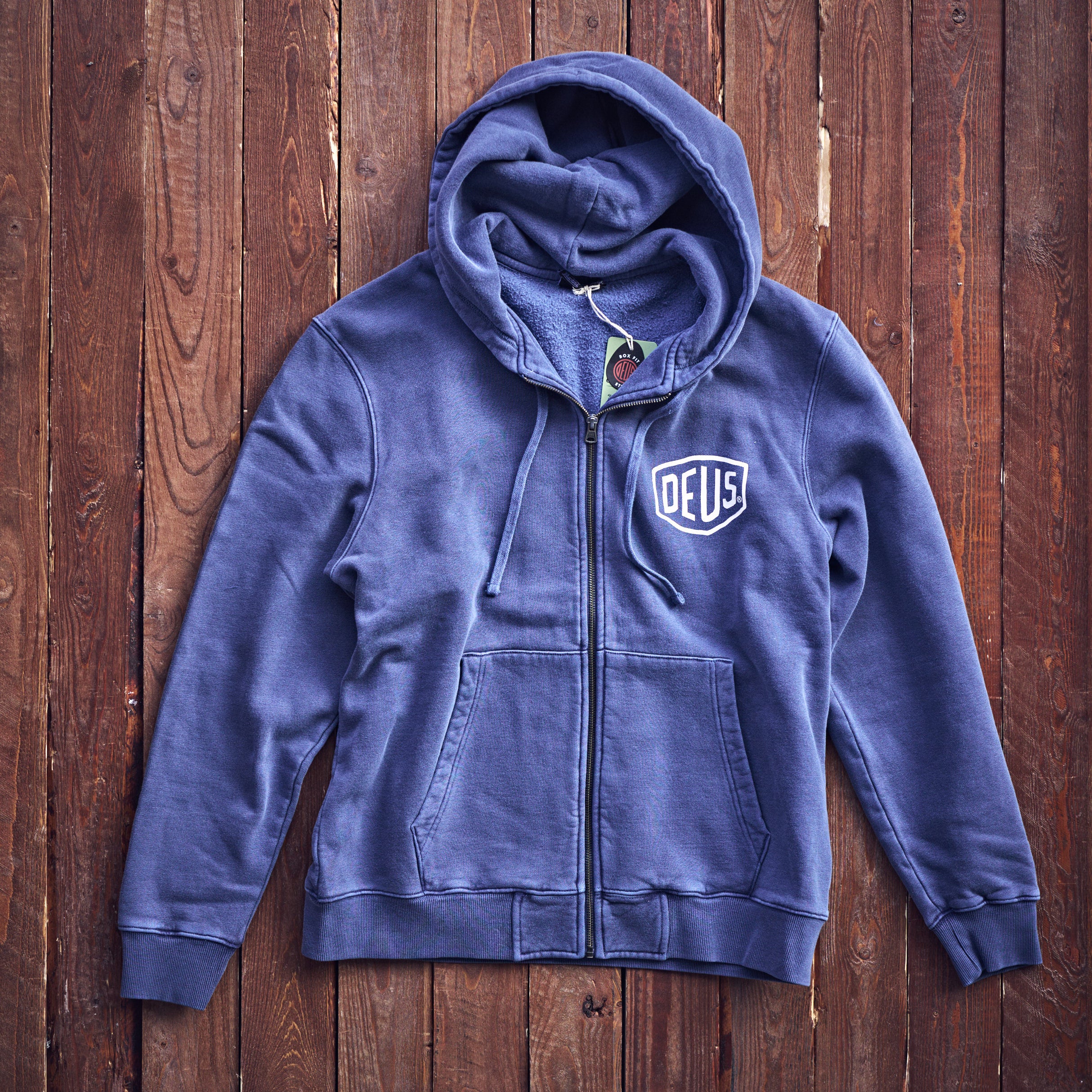 DEUS EX MACHINA - Shield Garment Dyed Zip Hoodie