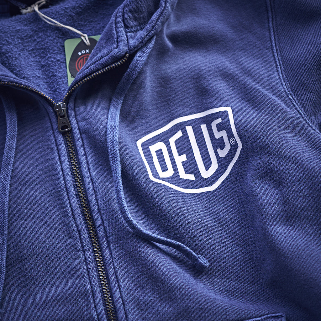 DEUS EX MACHINA - Shield Garment Dyed Zip Hoodie