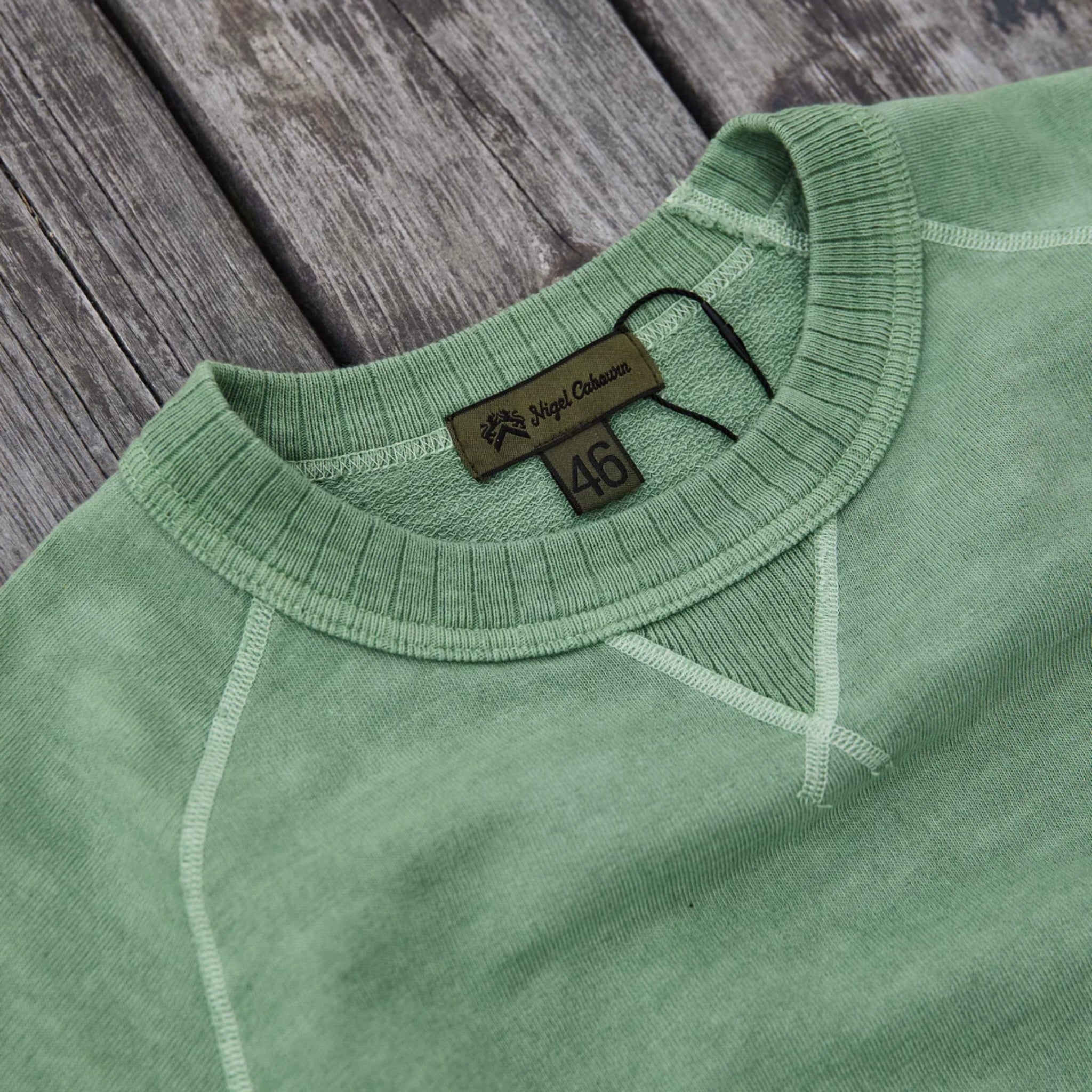 Nigel Cabourn - Kortærmet sweatshirt - pigment farvet