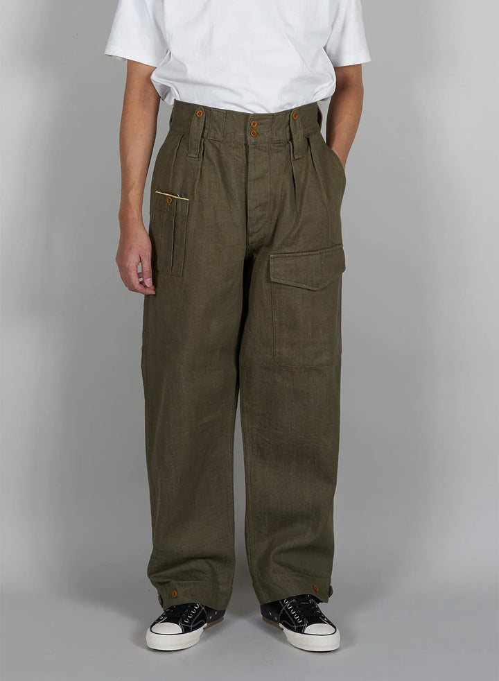 Nigel Cabourn - BRITISH ARMY PANT LOOSE DENIM GREEN