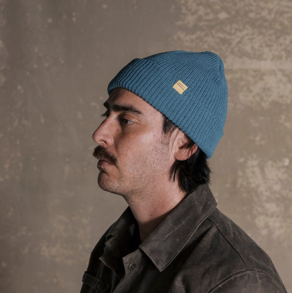 Bradley Mountain - Cotton Watch Beanie - Azure